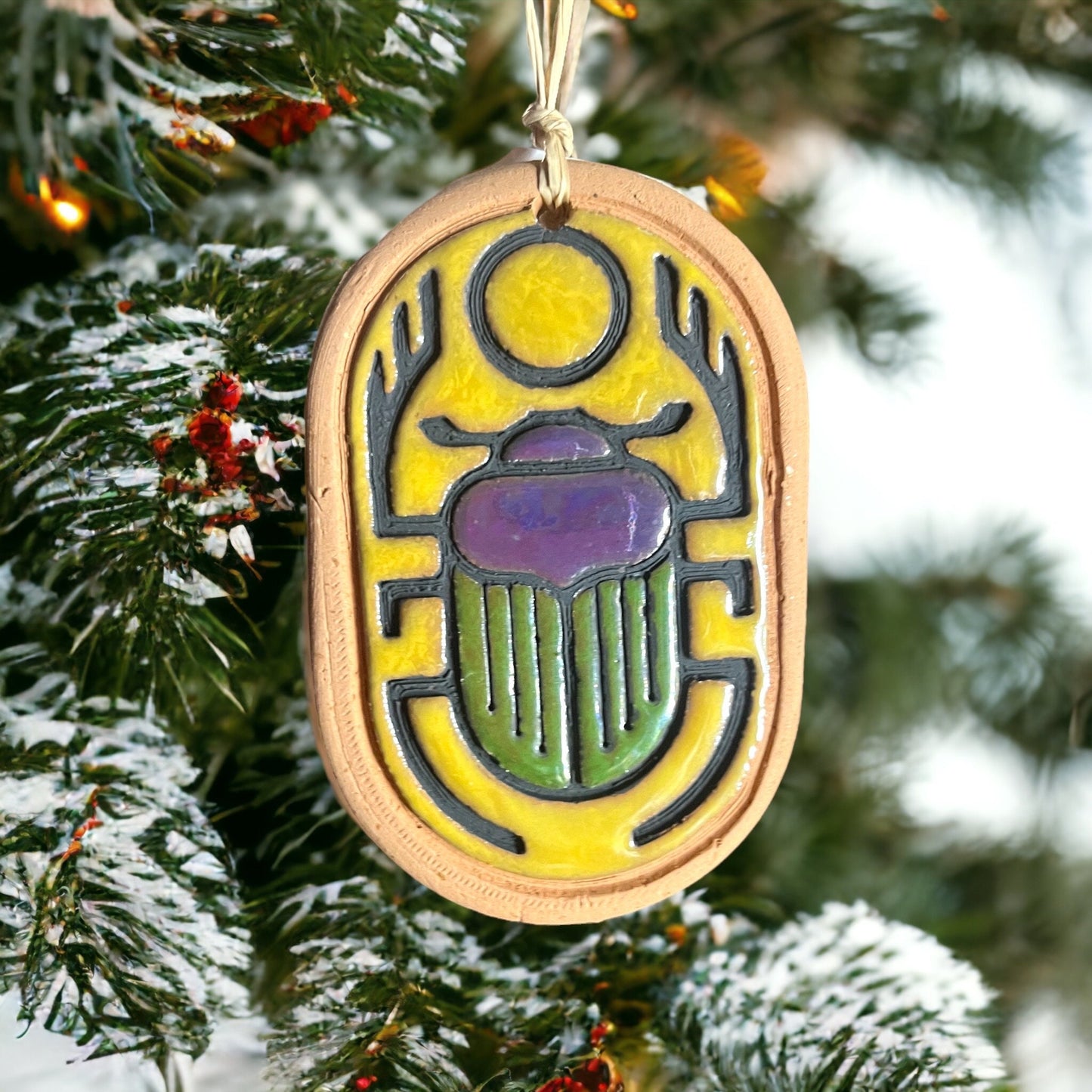 Egyptian Scarab Beetle (Opal Shimmer) Ornament