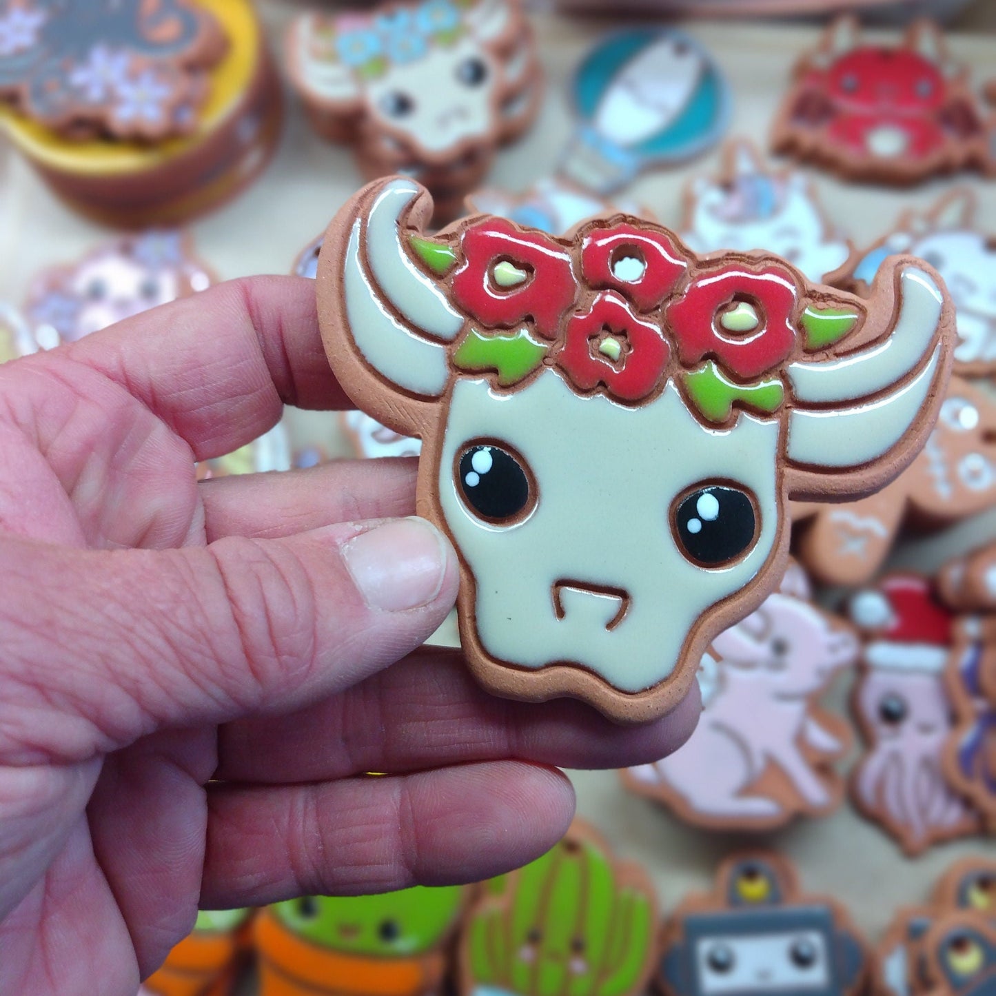 Cow Skull Ornament (color variations)