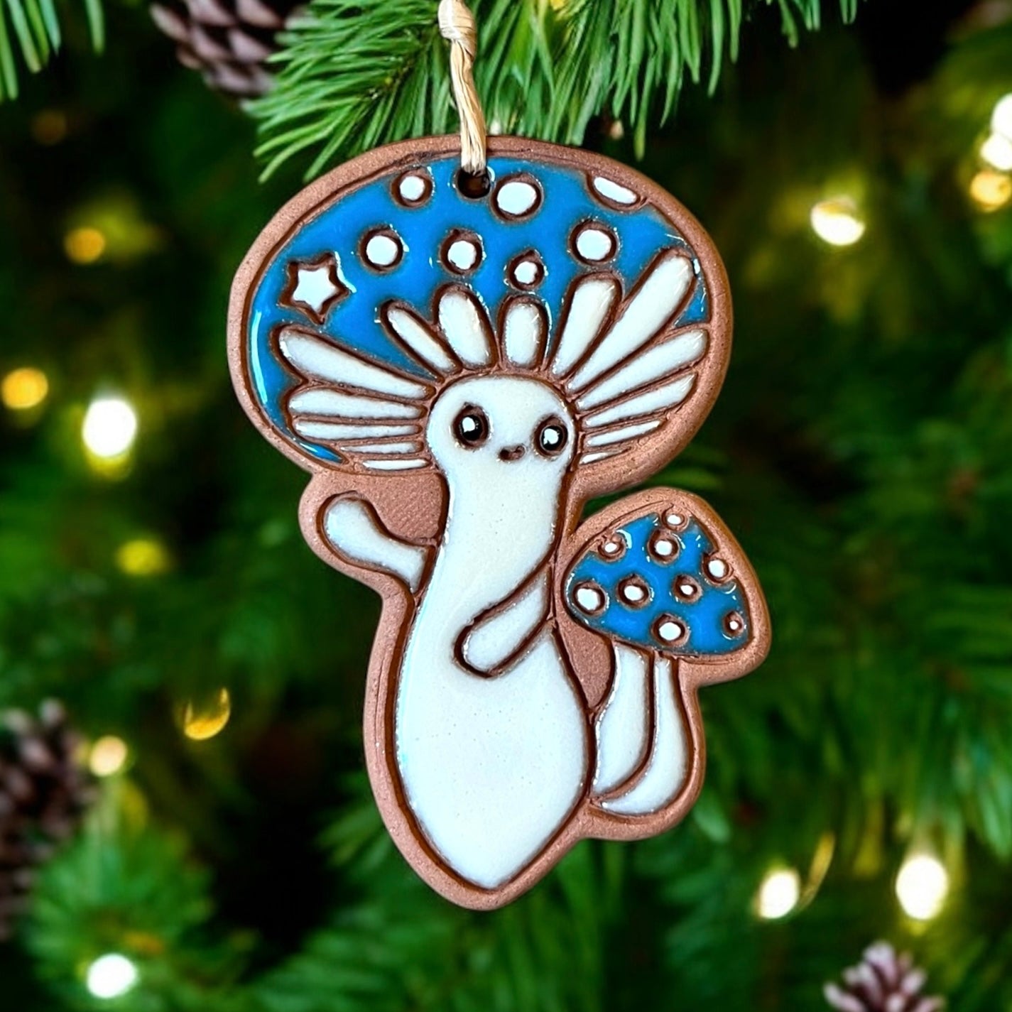Happy Dancing Mushroom Ornament (color variations)