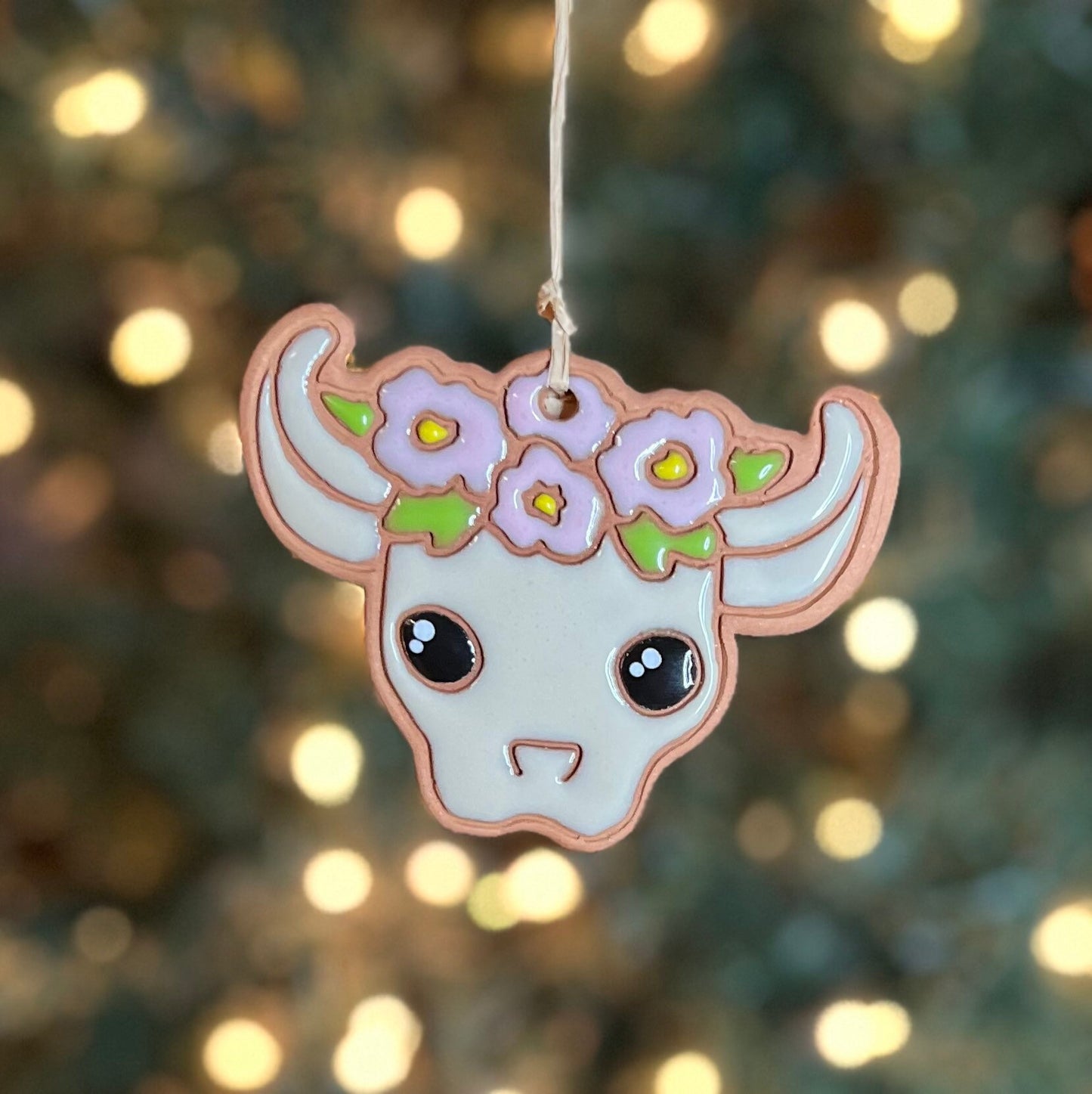 Cow Skull Ornament (color variations)