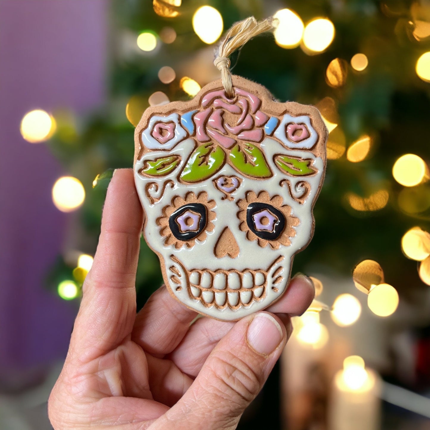 Sugar Skull Ornament (color variations)