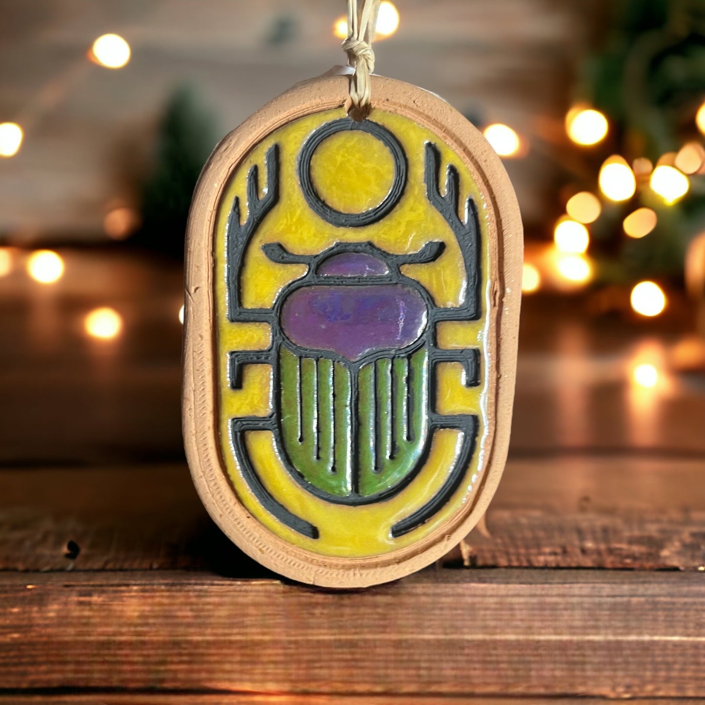 Egyptian Scarab Beetle (Opal Shimmer) Ornament