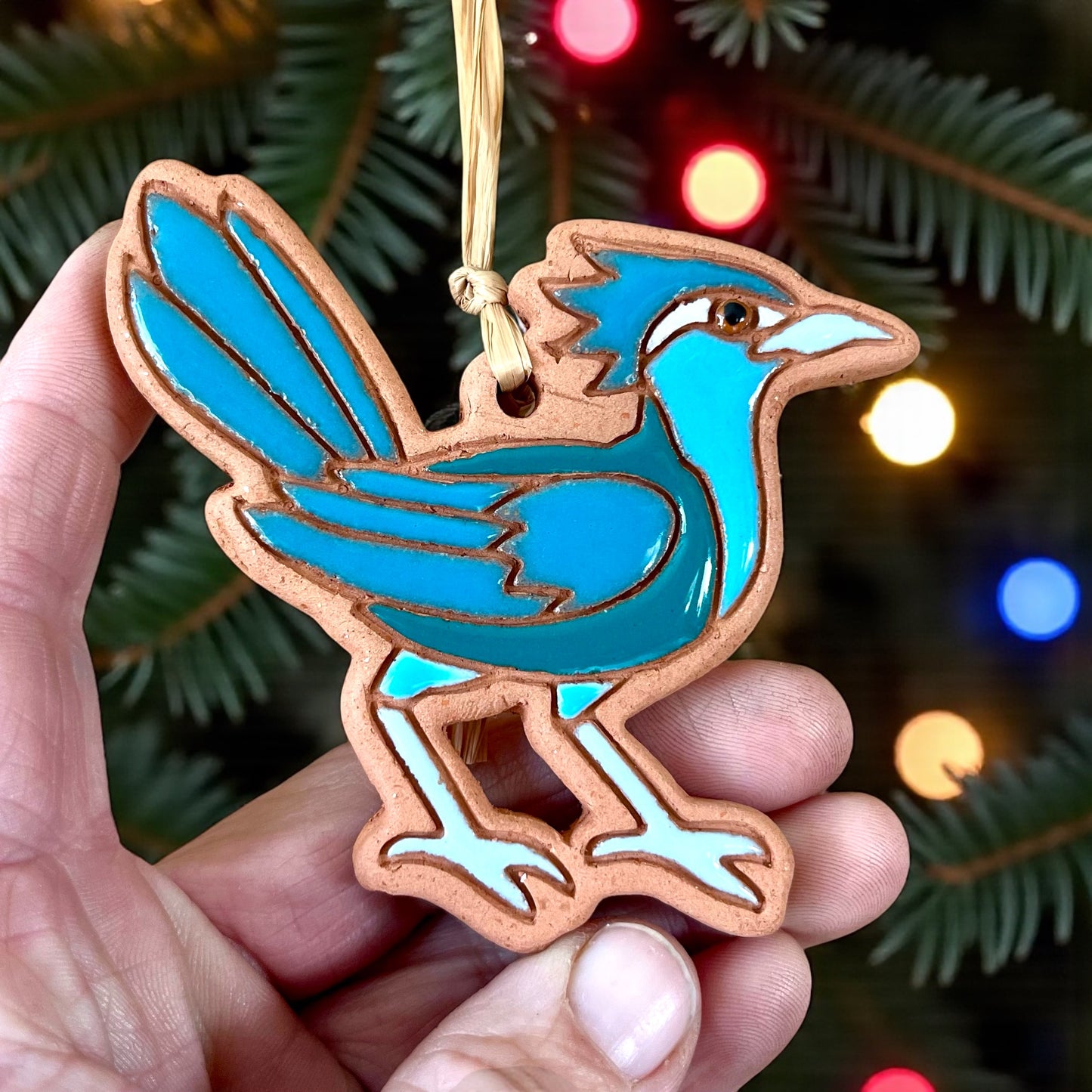 Blue Roadrunner Ornament