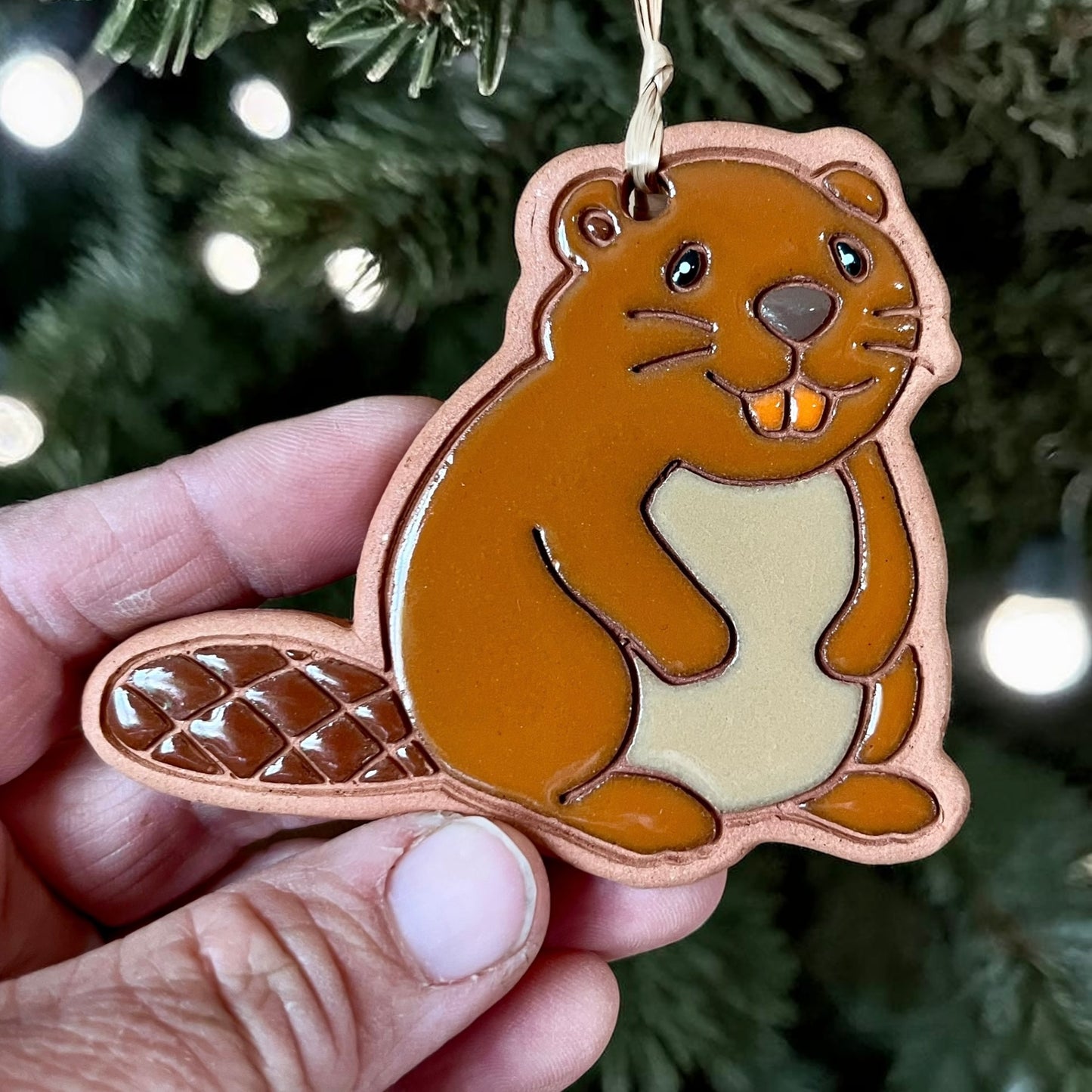 Cute Beaver Ornament