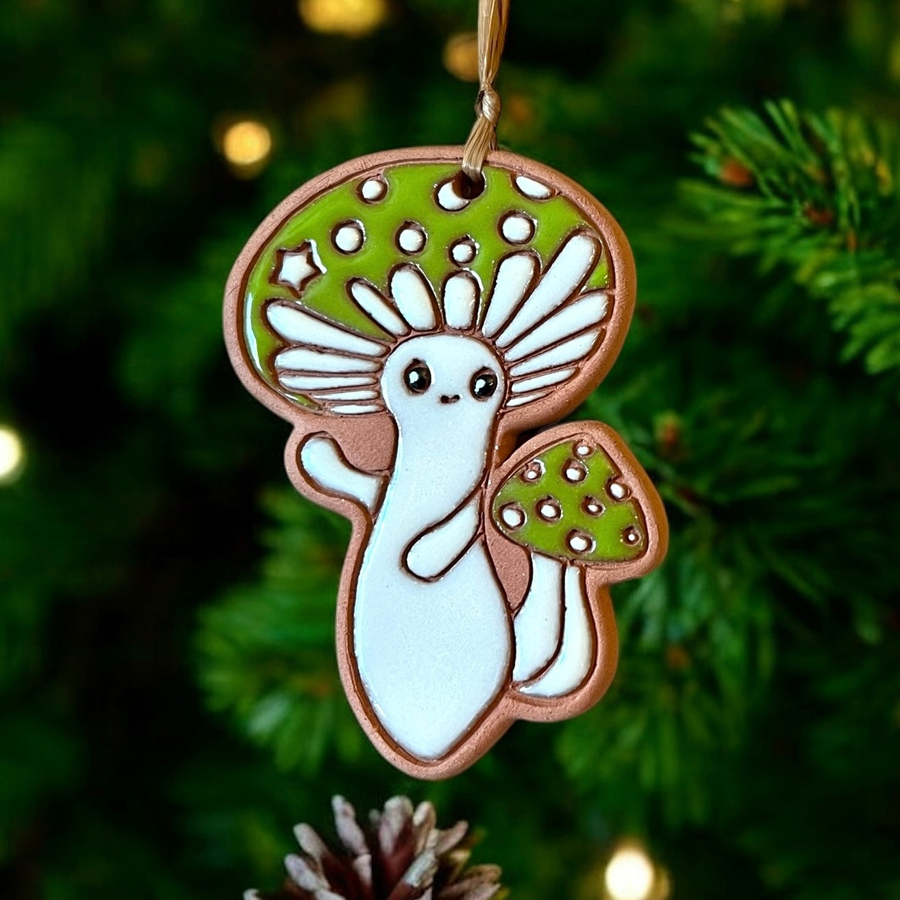 Happy Dancing Mushroom Ornament (color variations)