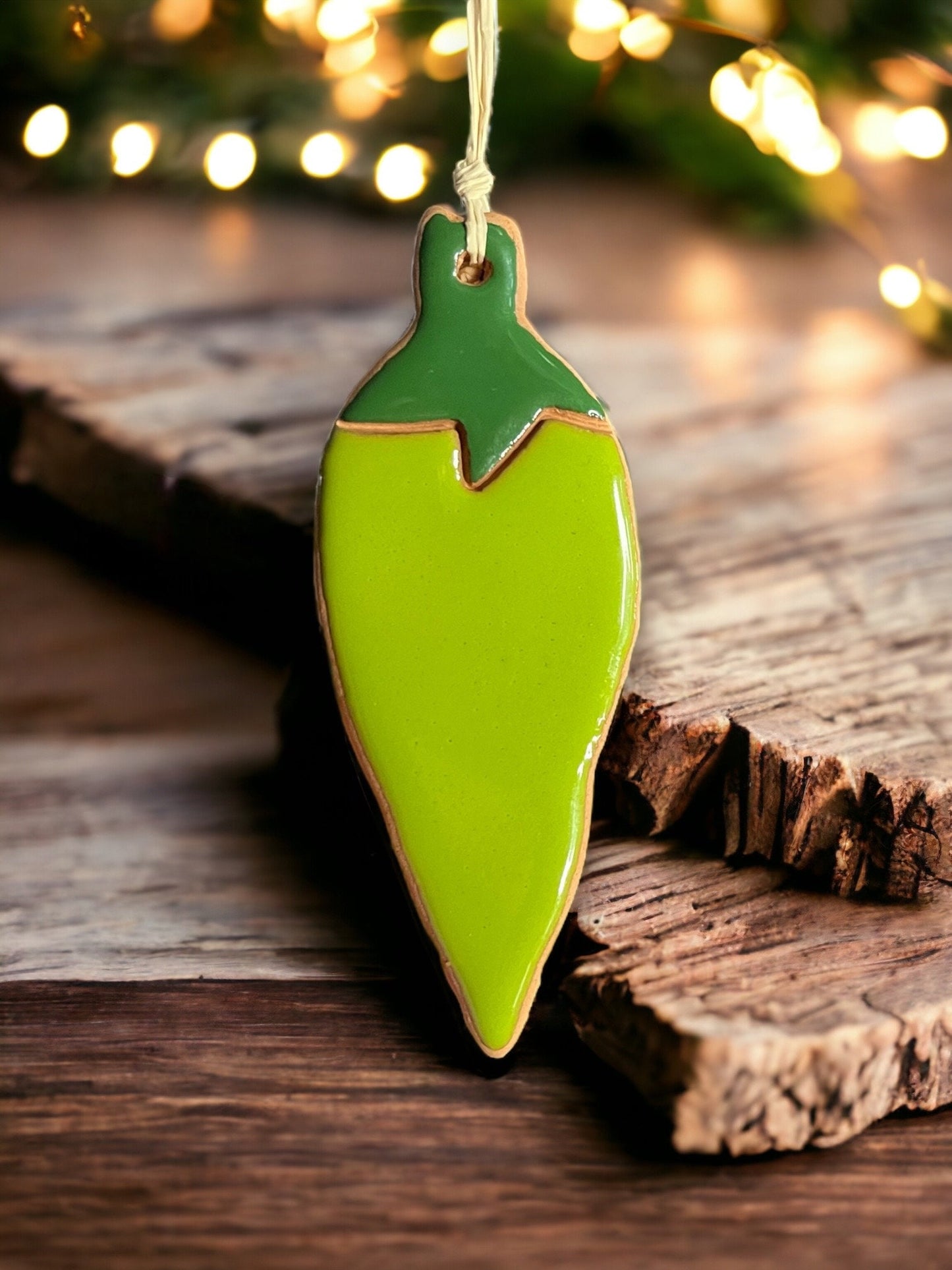 Green Chile Pepper Ornament