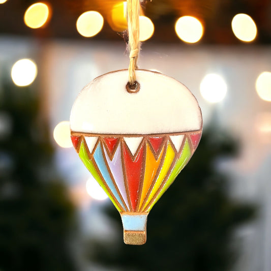 Rainbow Flags Hot Air Balloon Ornament