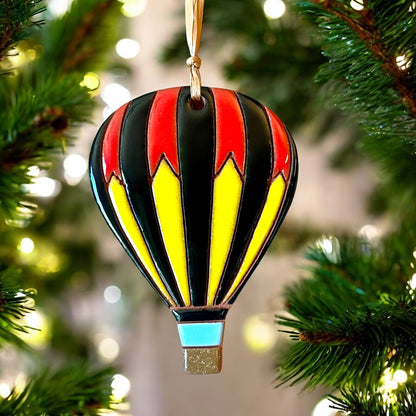 Chevron Striped Hot Air Balloon Ornament