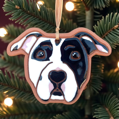 Pit Bull Terrier Type Dog Ornament (color variations)