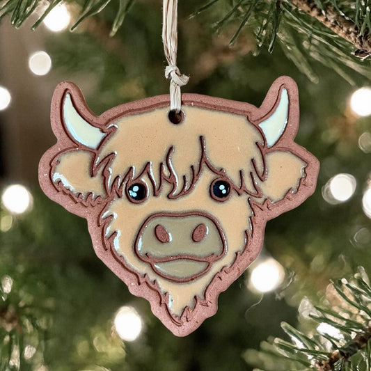 Horned Highlands Cow Ornament