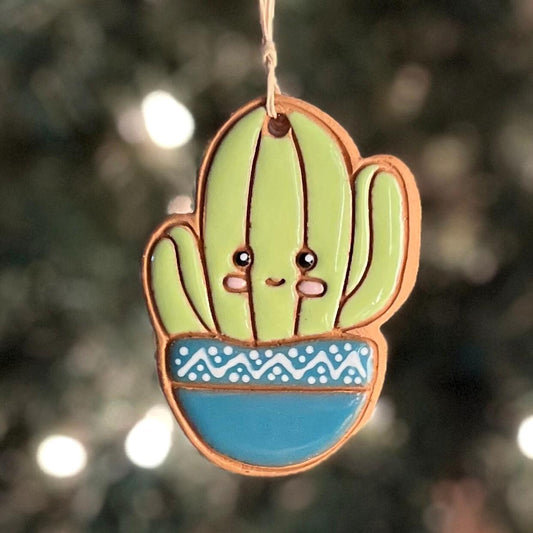 Happy Cactus Ornament