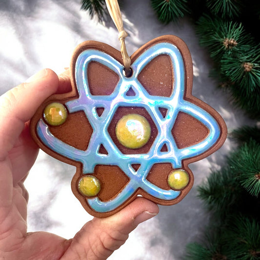Atom Atomic Ornament (Opalescent Sheen Glaze)