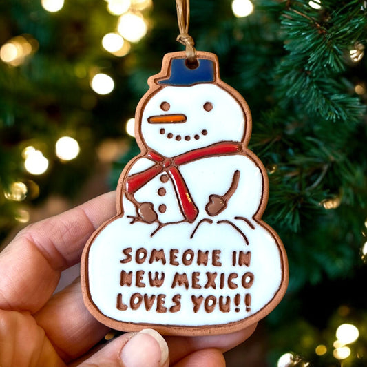 New Mexico Loves You Snowman Ornament
