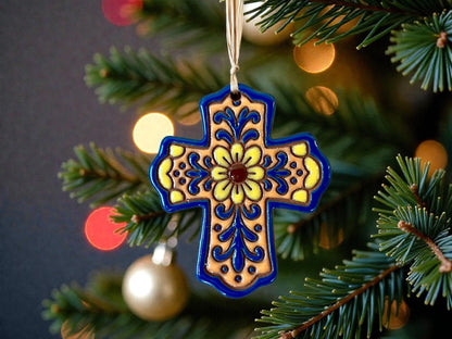 Talavera Flower Cross #21