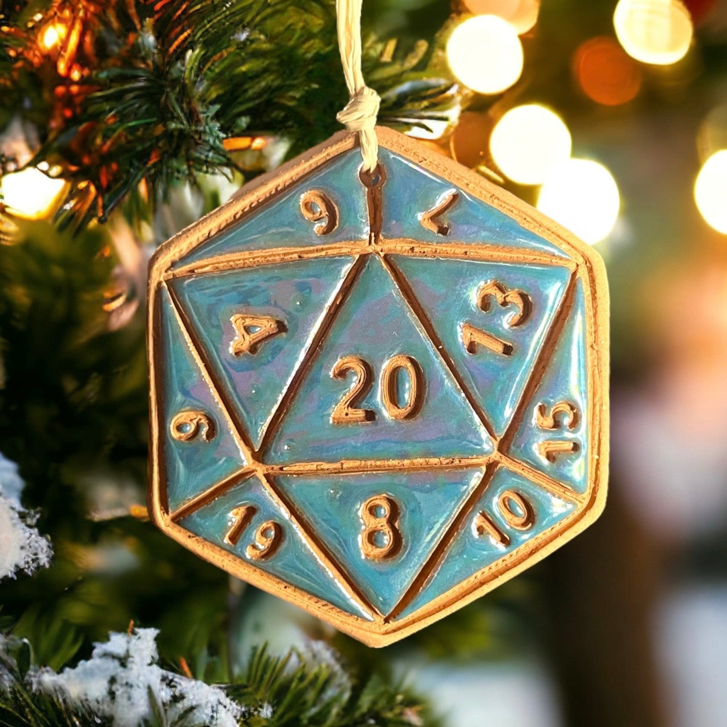 D20 Gaming Dice Ornament (color variations)