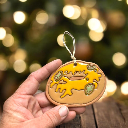 Ceramic Jalapeño Bagel Ornament