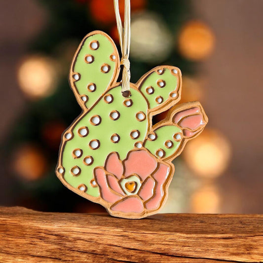 Prickly Pear Cactus Flower Ornament