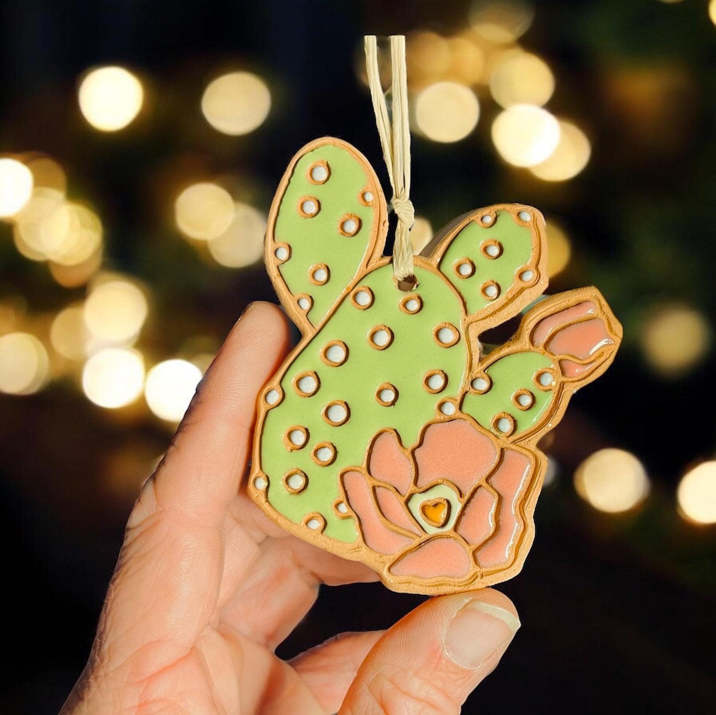 Prickly Pear Cactus Flower Ornament