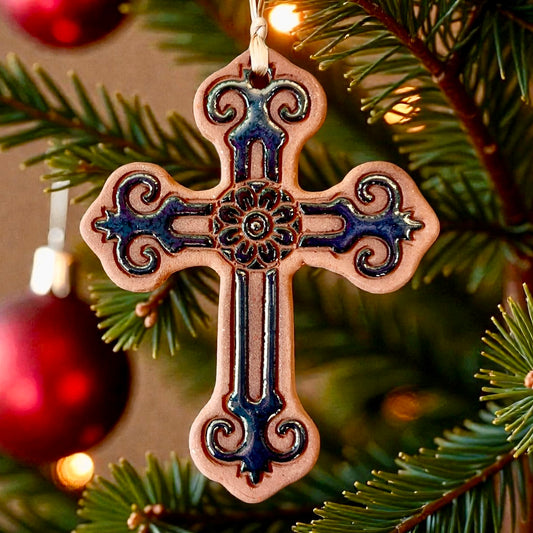 Iron-look Ceramic Cross