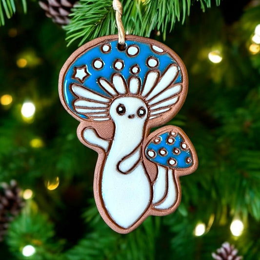 Happy Dancing Mushroom Ornament (color variations)