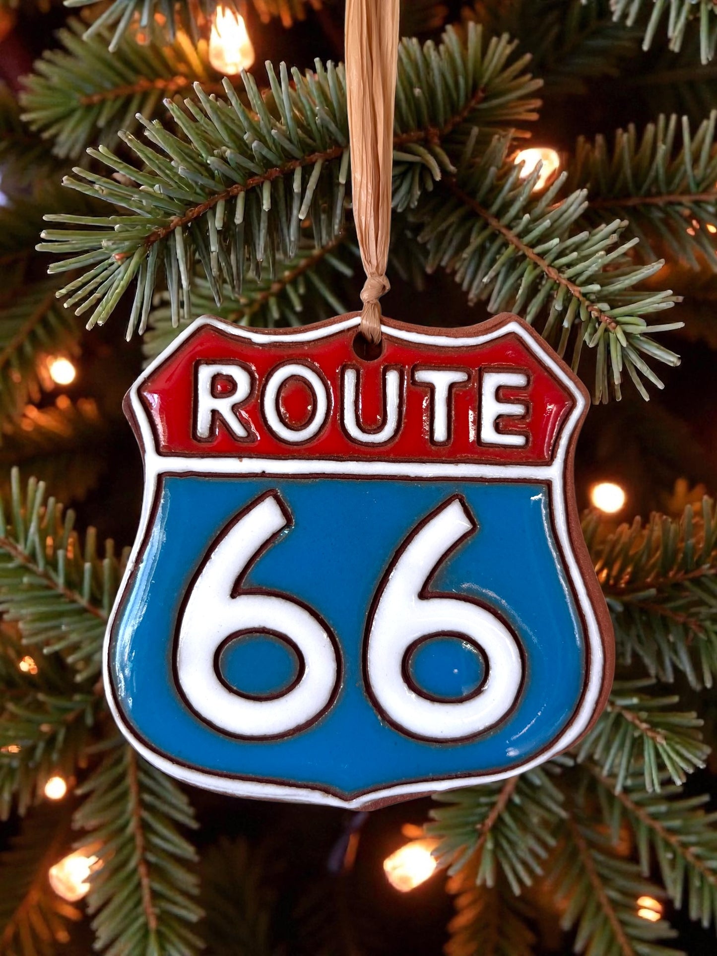 Route 66 Road Sign Ornament