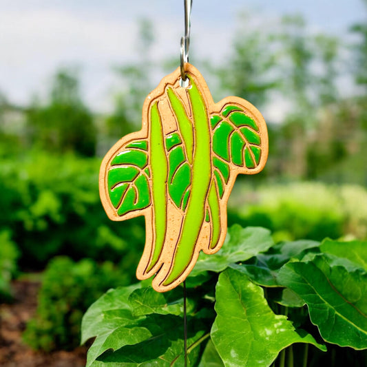 Green Bean Garden Marker Ornament w/ Wire Stake