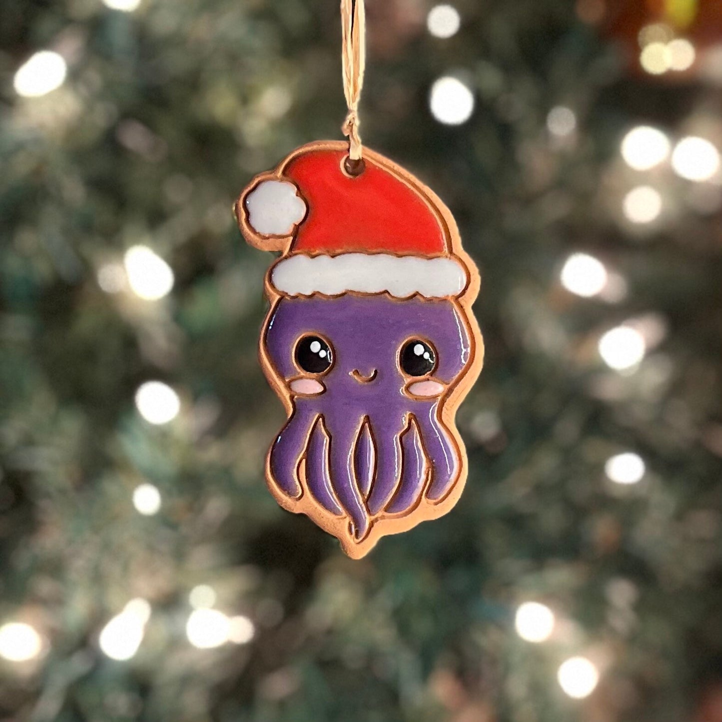 Christmas Octopus Ornament (color variations)