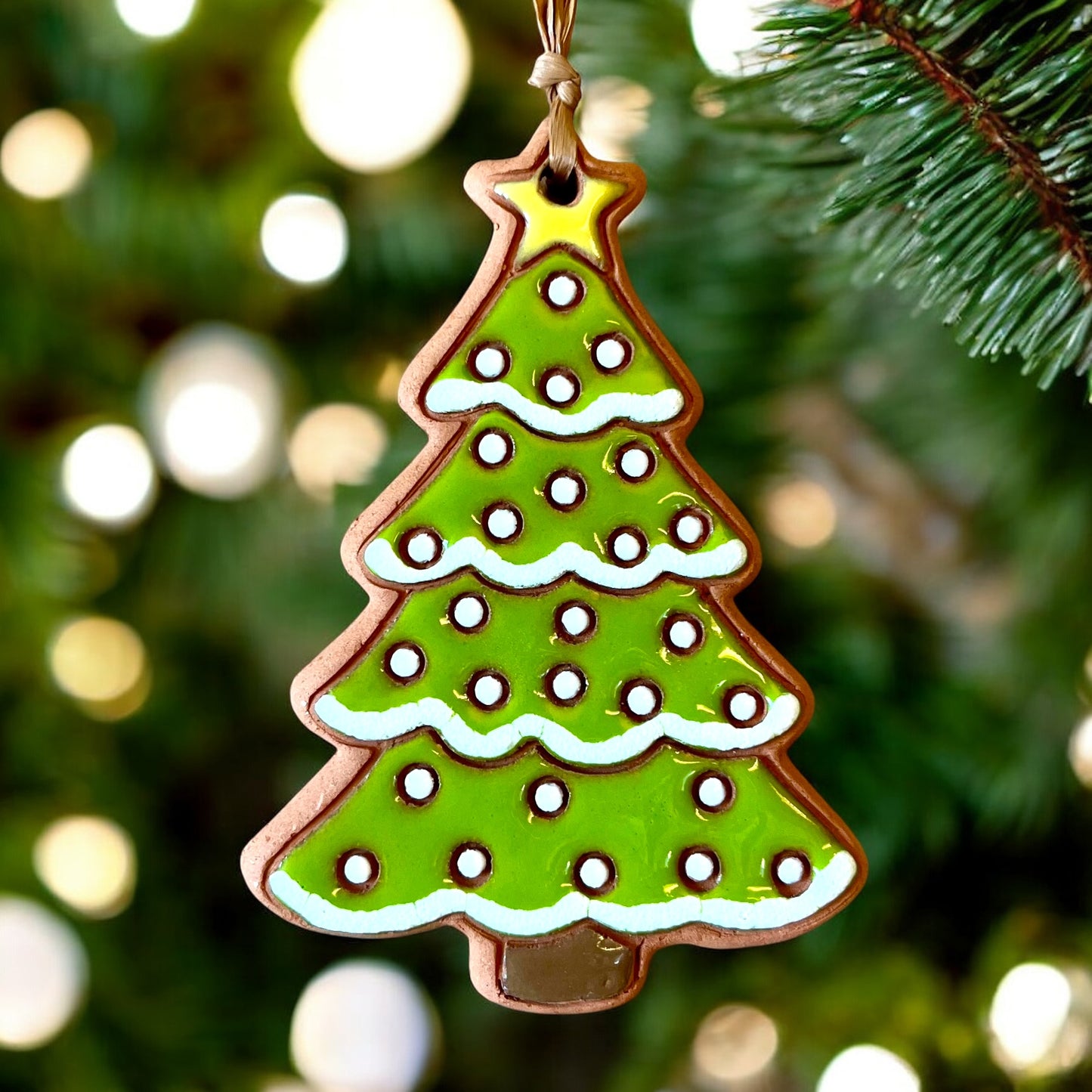 Classic Snowy Christmas Tree Ornament