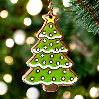 Classic Snowy Christmas Tree Ornament