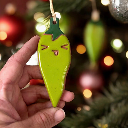 Green Chile Pepper Ornament