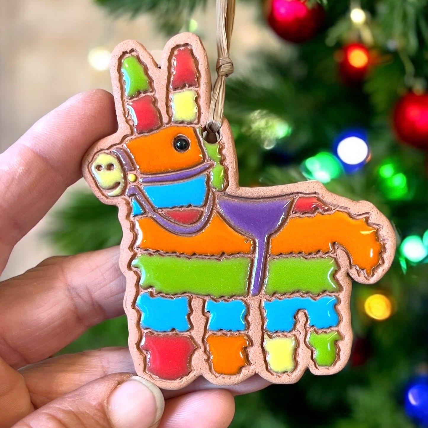 Fun Donkey (or Llama!) Piñata Ornament