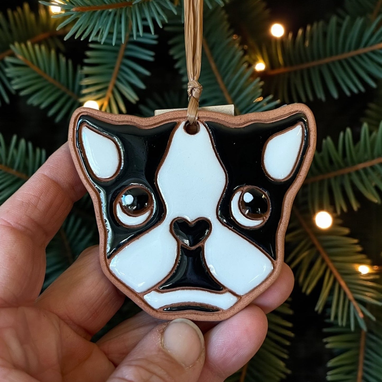 Frenchy or Boston Terrier Dog Ornament