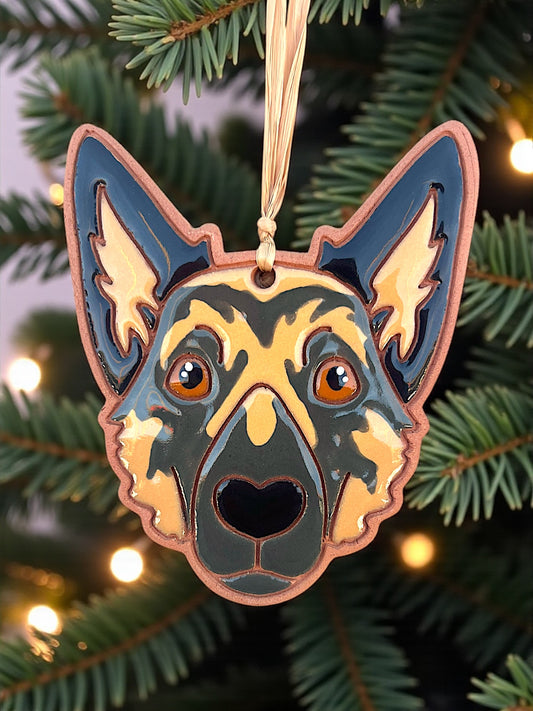 German Shepard Dog Ornament (color variations)