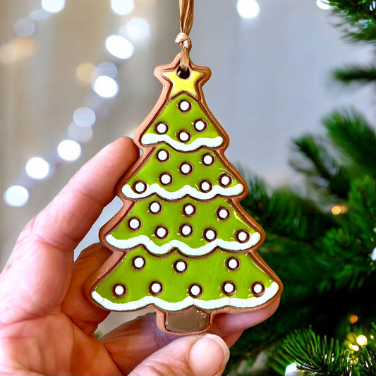Classic Snowy Christmas Tree Ornament