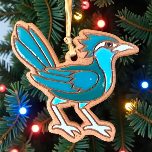 Blue Roadrunner Ornament