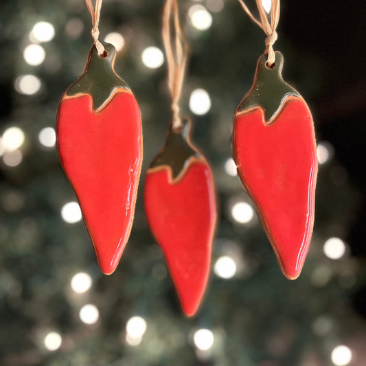 Chili Pepper Ornament Gift Set of 3