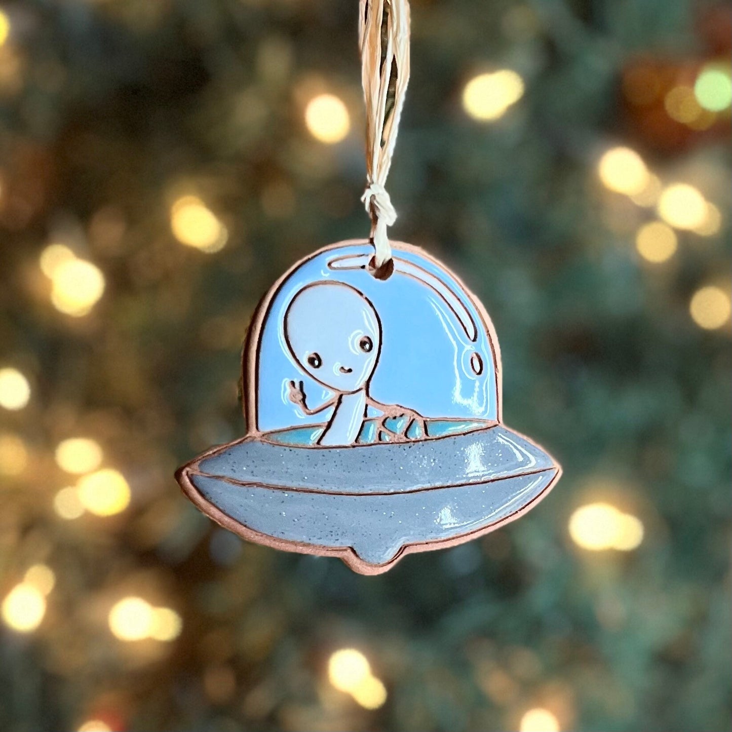 UFO Alien Ornament (color variations)