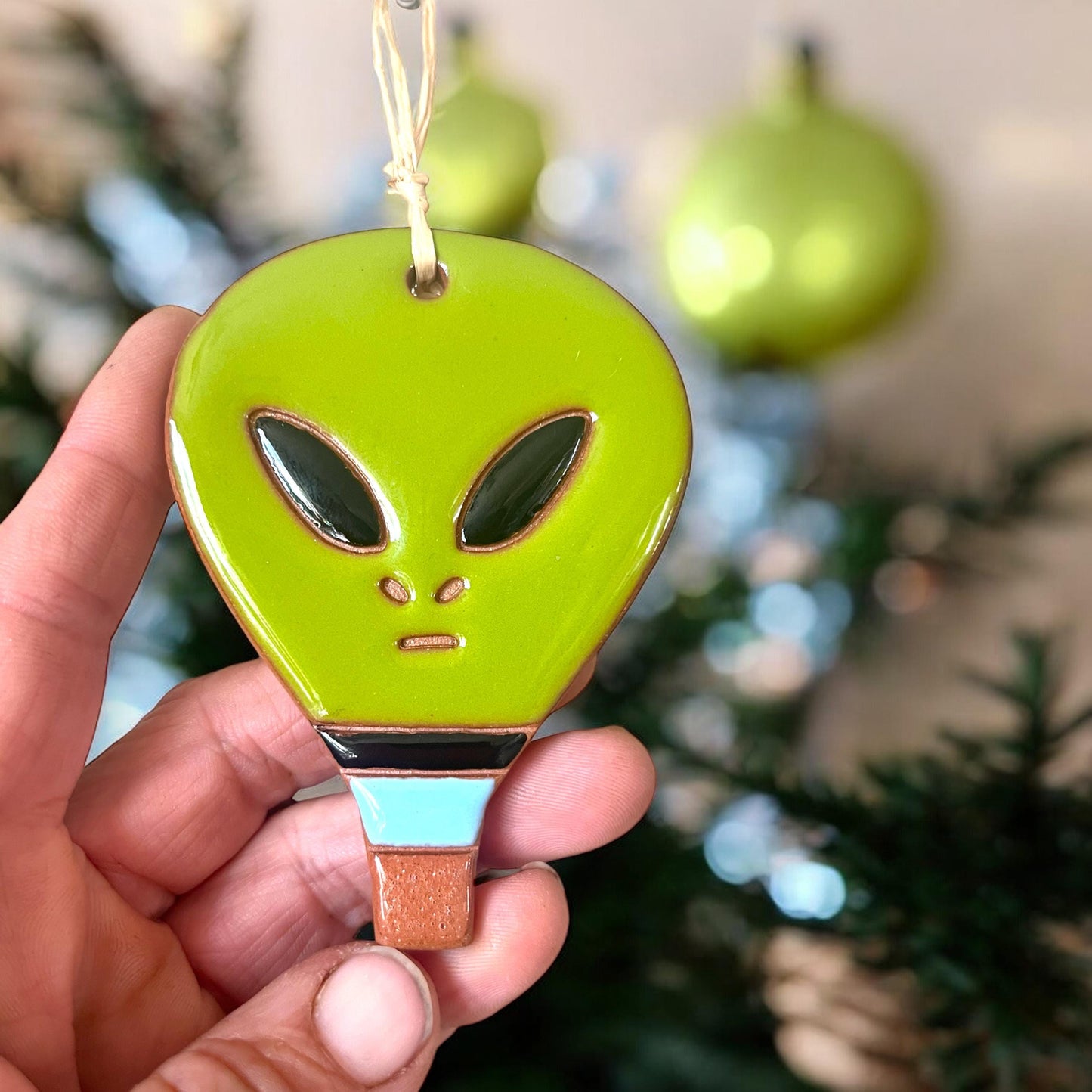Alien Face Hot Air Balloon Ornament