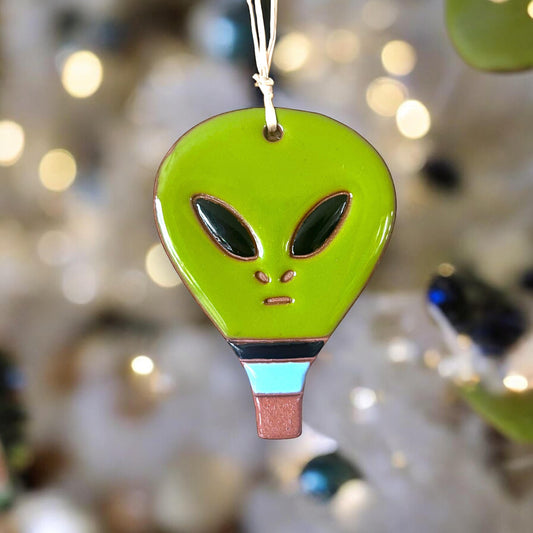 Alien Face Hot Air Balloon Ornament