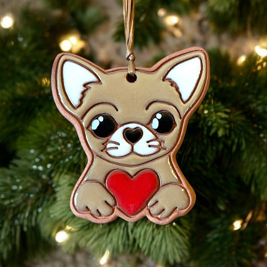 Chihuahua with Heart Ornament (color variations)
