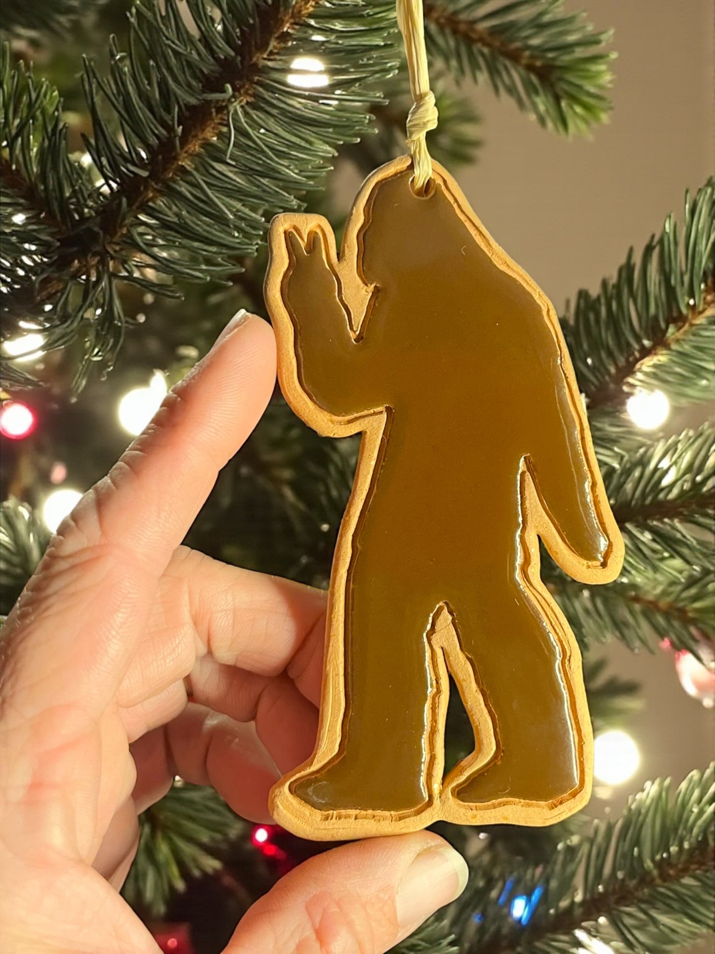 ‘Peace Out” Sasquatch Ornament
