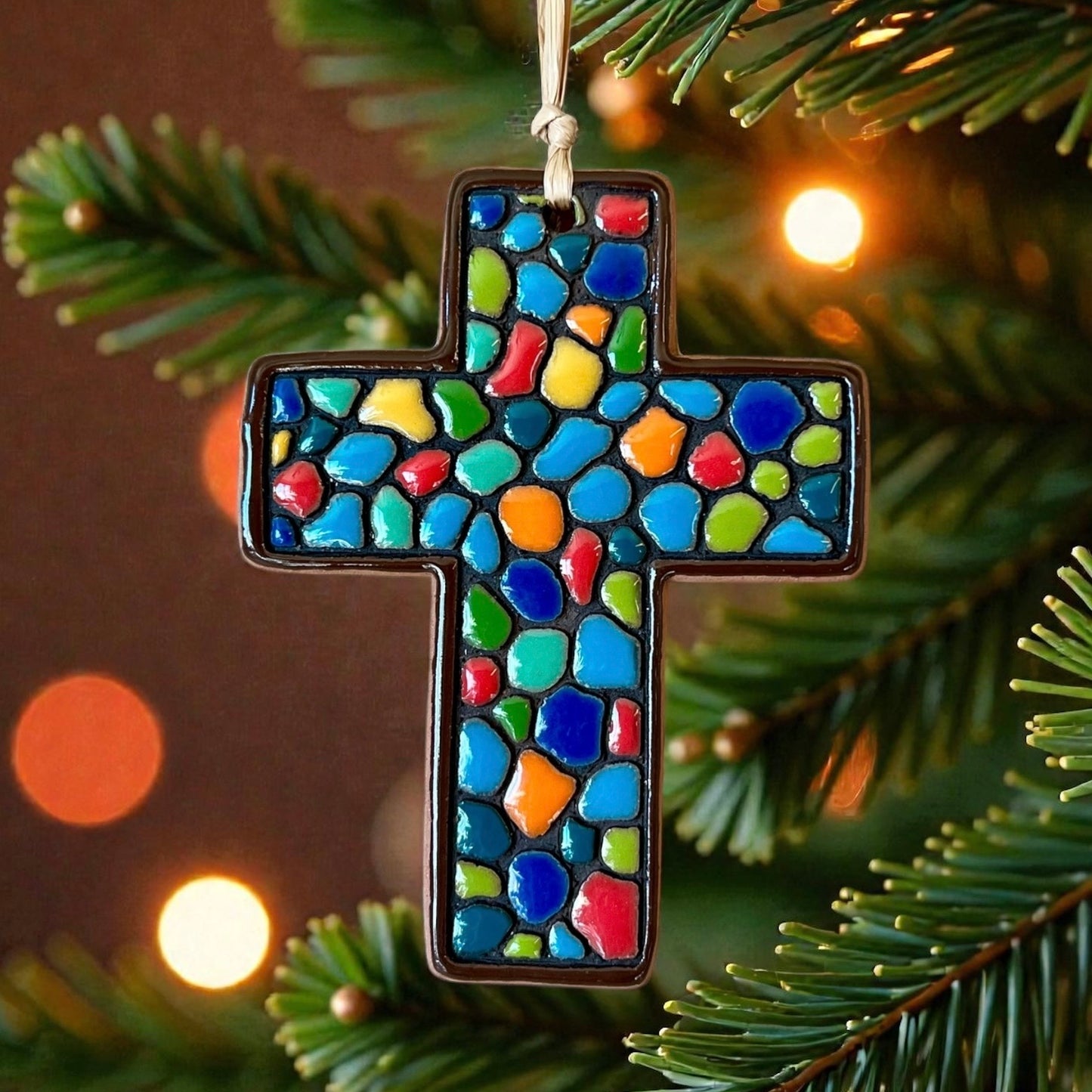 Ceramic Cross “Pebbles”