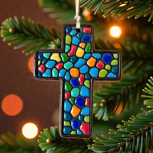 Ceramic Cross “Pebbles”
