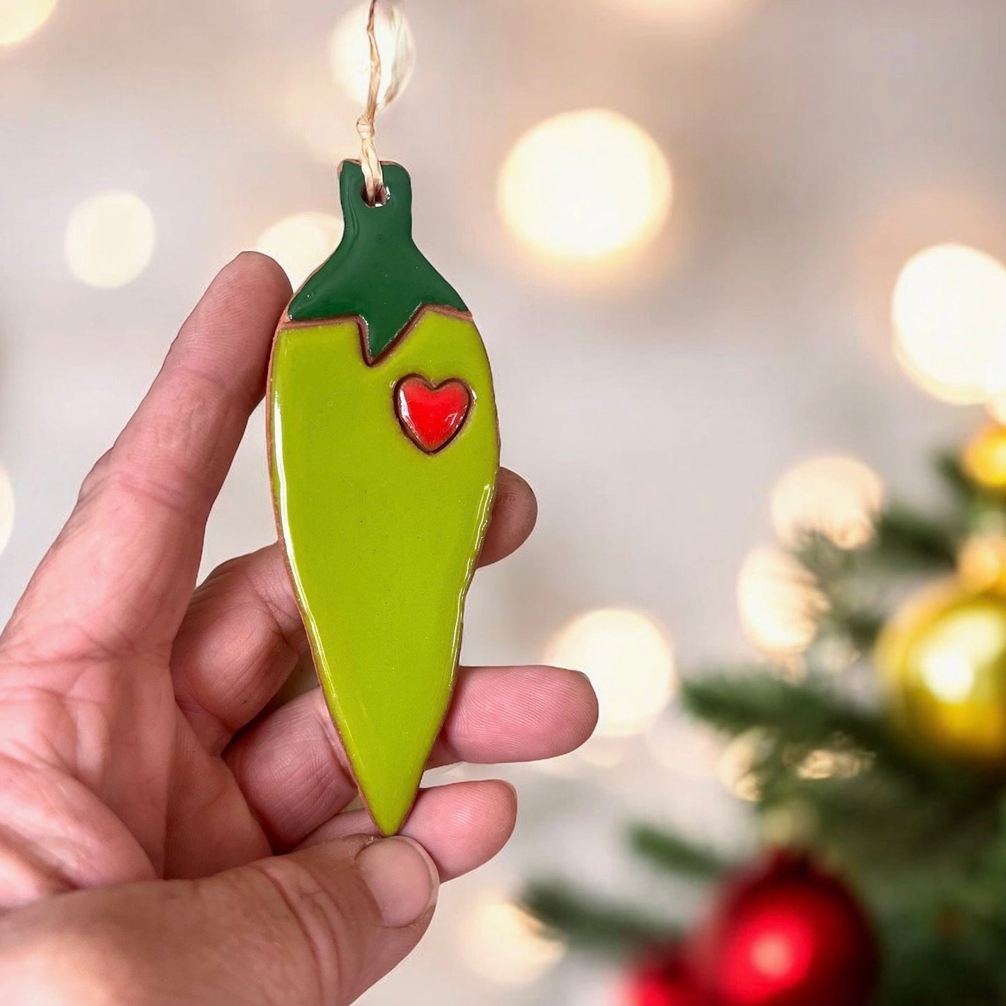Green Chile Pepper Ornament