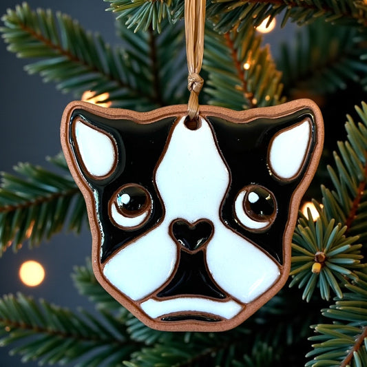 Frenchy or Boston Terrier Dog Ornament