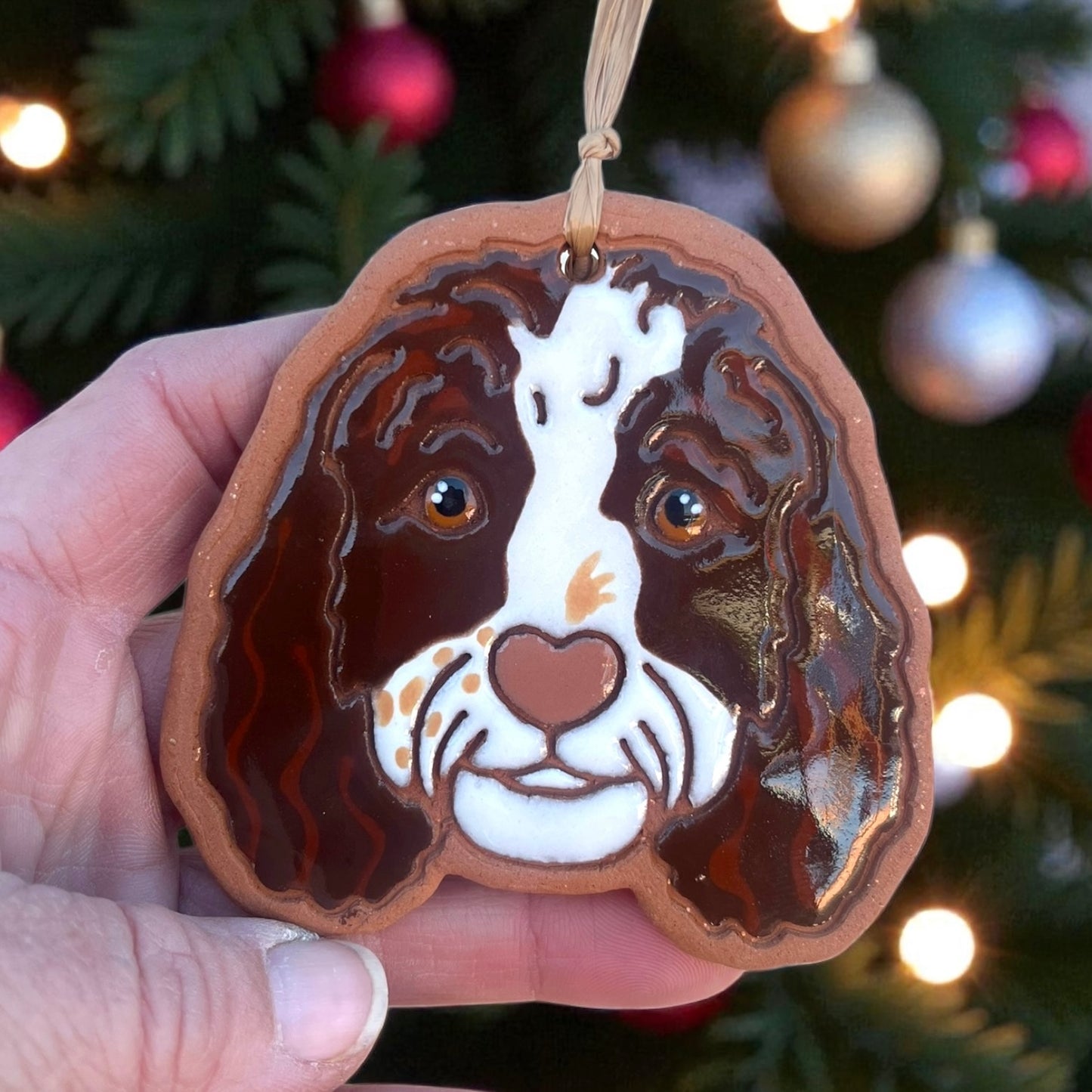 Two Color Doodle Dog Ornament