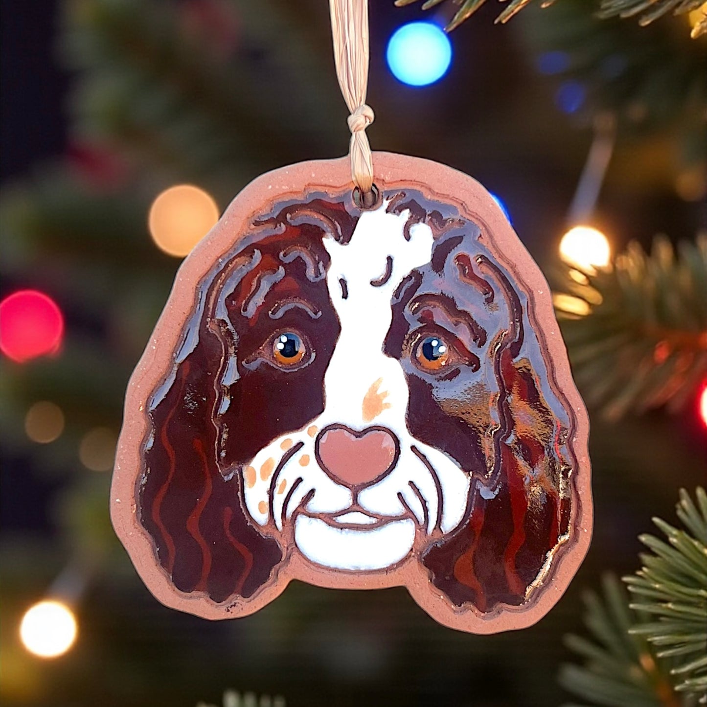 Two Color Doodle Dog Ornament