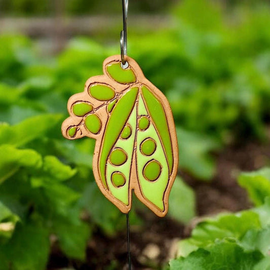 Sweet Pea Garden Marker Ornament w/ Wire Stake