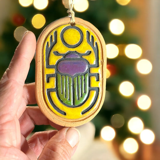 Egyptian Scarab Beetle (Opal Shimmer) Ornament