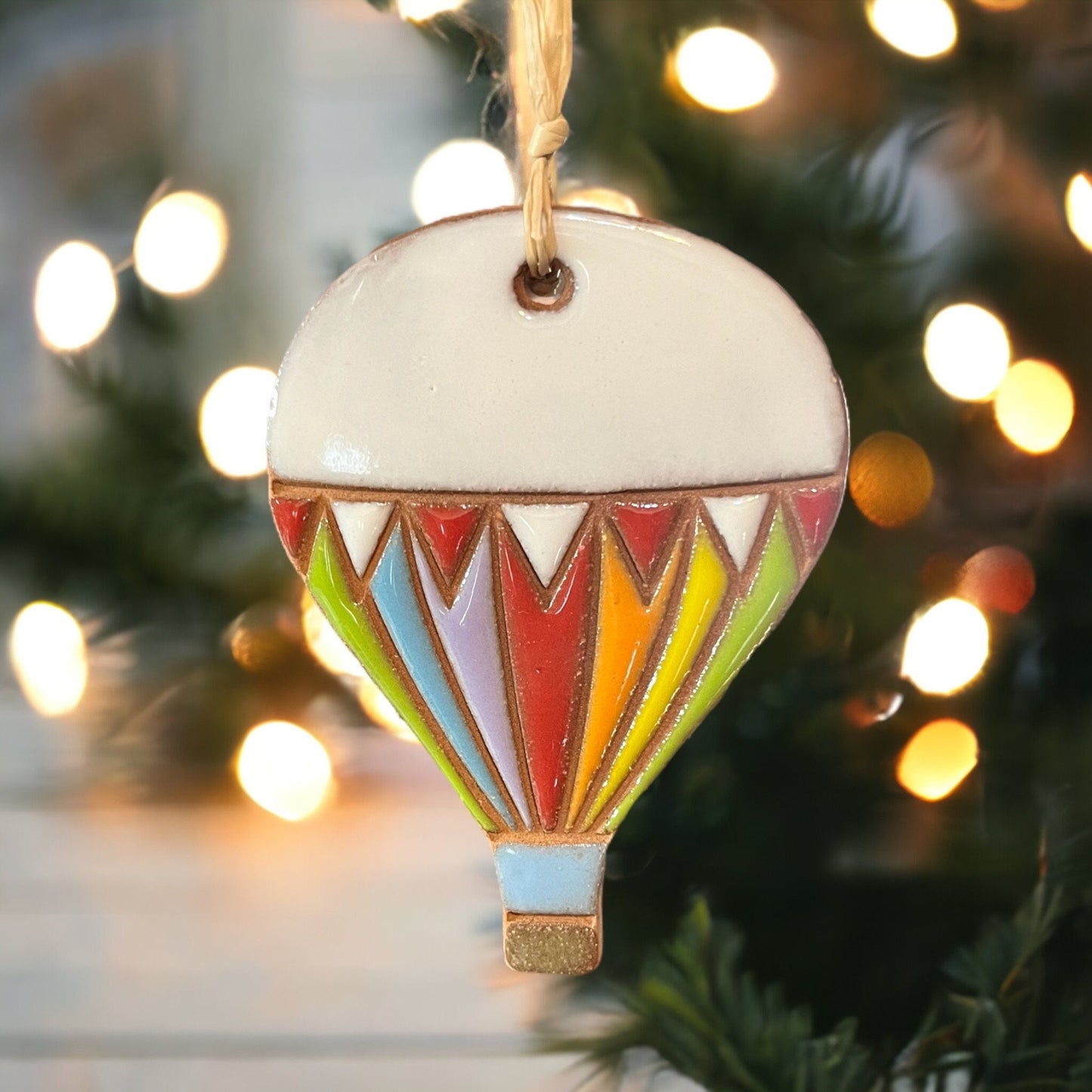 Rainbow Flags Hot Air Balloon Ornament